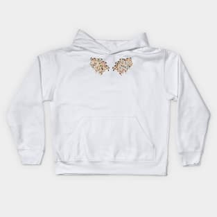 White Angel Guitar Wings with Feathers Up Kids Hoodie